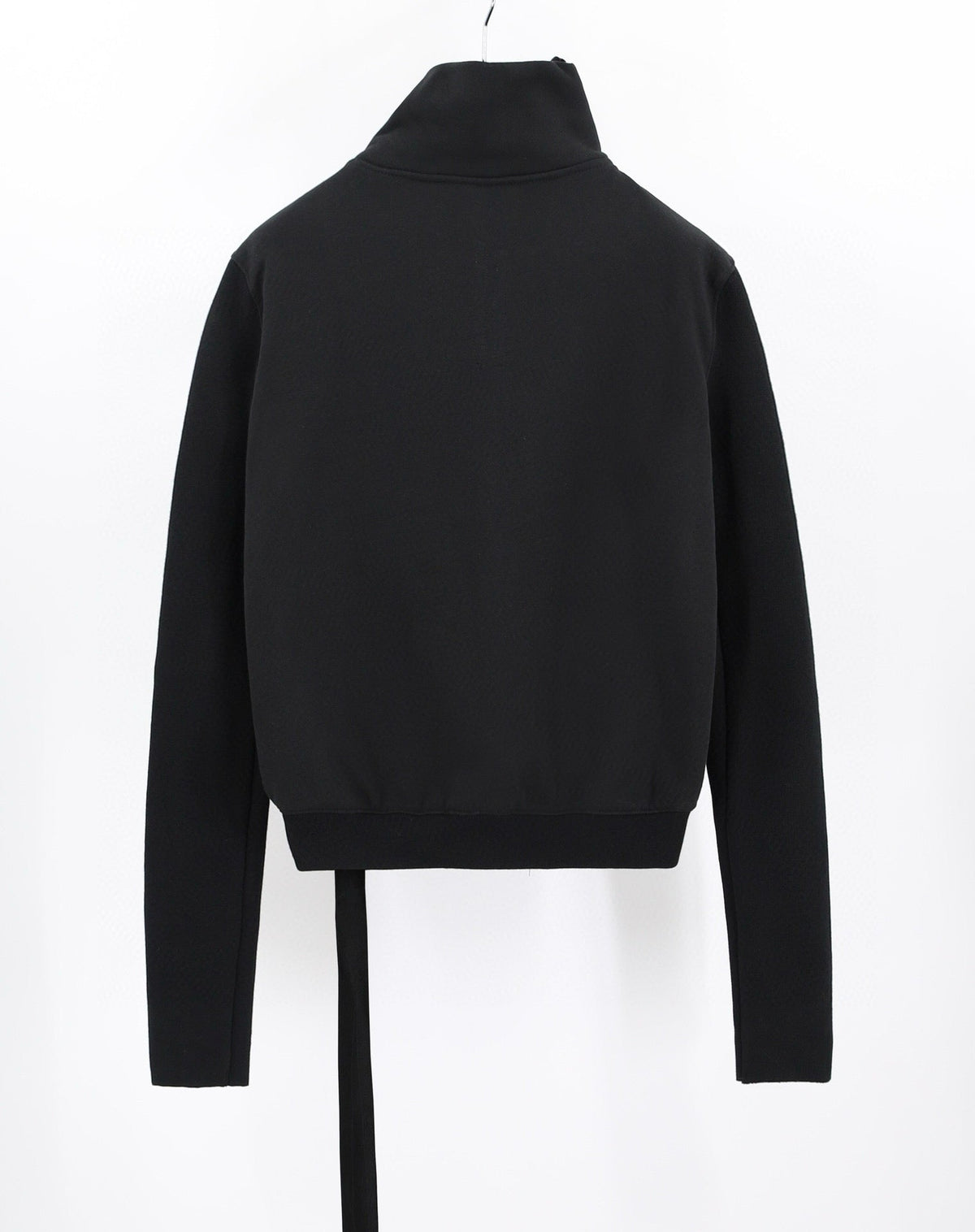 Black Knit High Neck Zip-Through - Men's