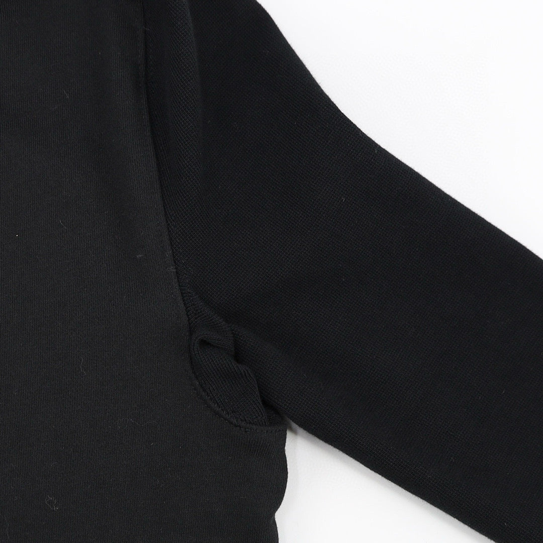 Black Knit High Neck Zip-Through - Men's
