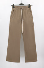 Schwarze Baumwoll-Kordelzug-Hose mit weitem Bein – Herren