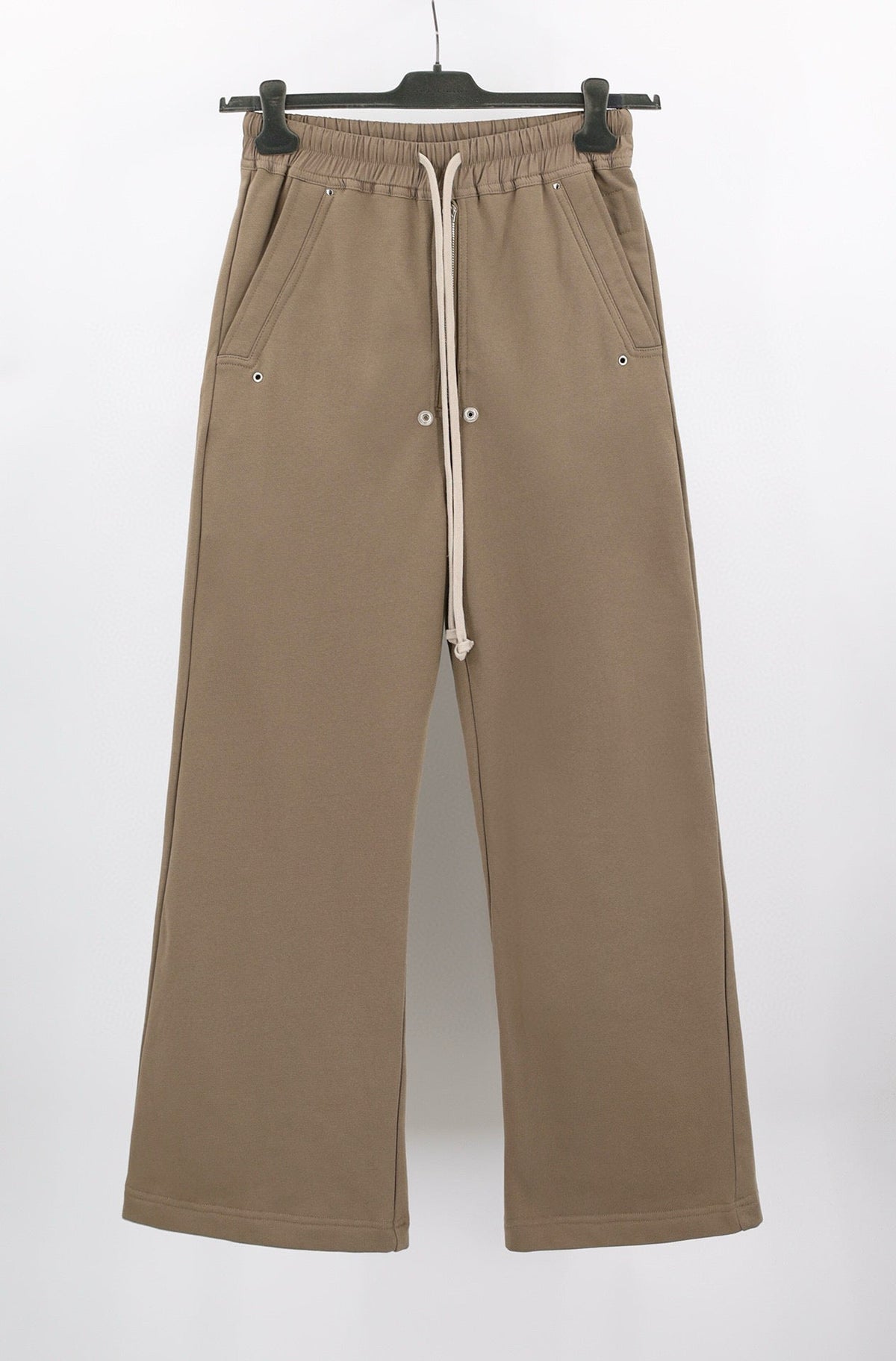 Black Cotton Drawstring Wide-Leg - Men's