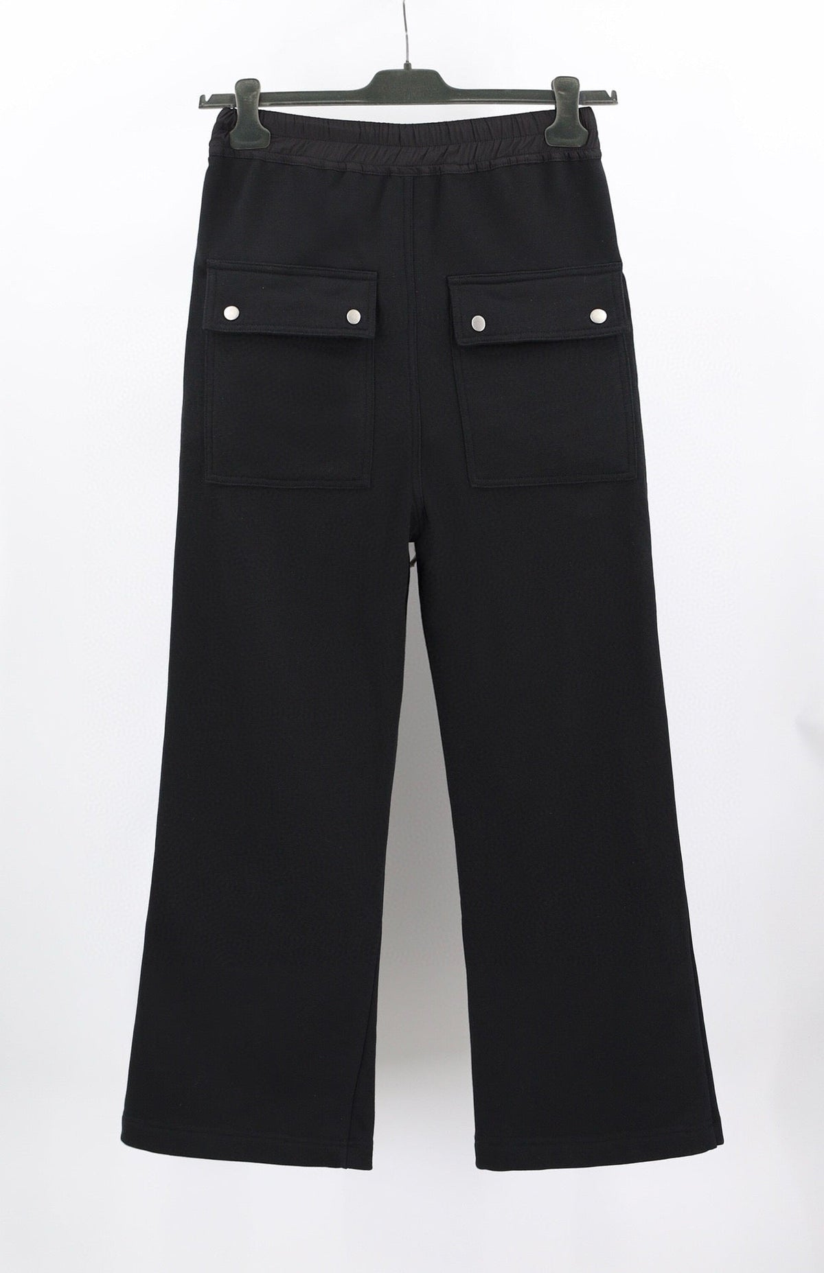 Black Cotton Drawstring Wide-Leg - Men's