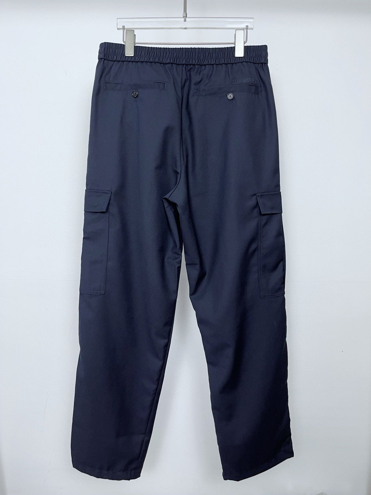 Marineblaue Baumwoll-Cargohose (uni) – Herren