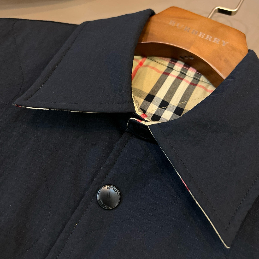 Navy Wool Plain Chore - Men's