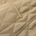 Beige Nylon Cord Collar Quilted - Men's
