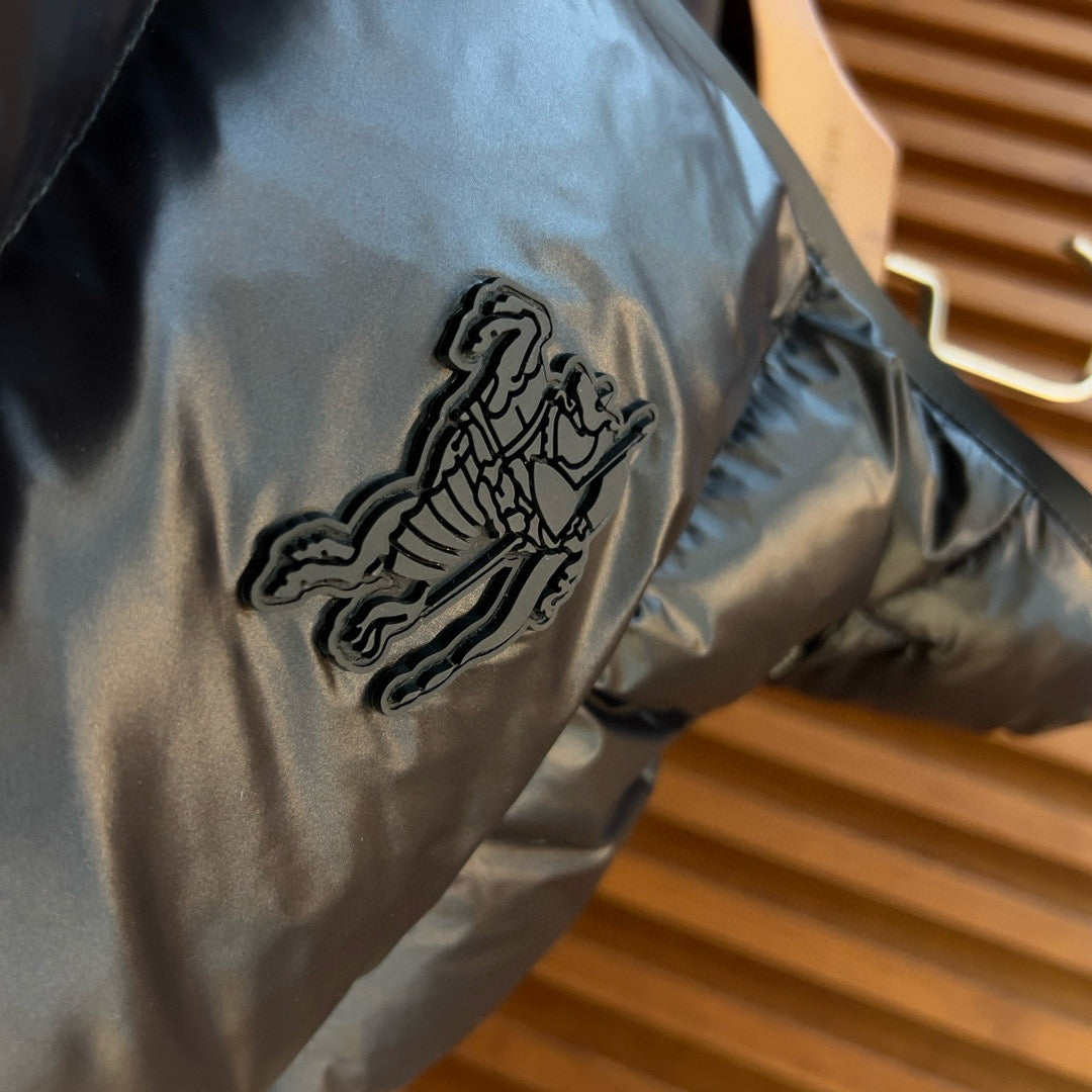 Schwarze Steppjacke – Herren