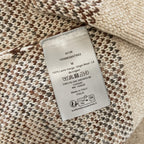 Cremefarbener Jacquard-Monogramm-Rundhals - Herren