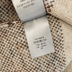 Cremefarbener Jacquard-Monogramm-Rundhals - Herren