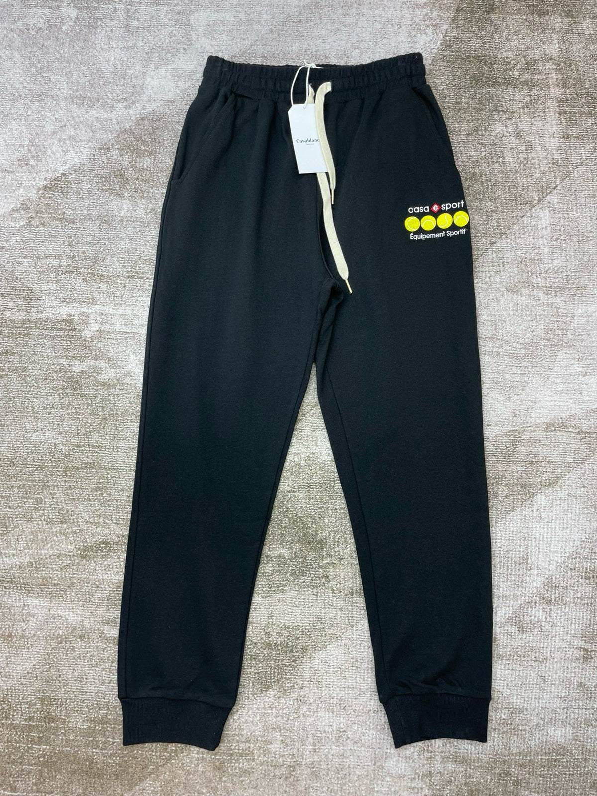 Jogginghose mit grünem Baumwolllogo – Herren