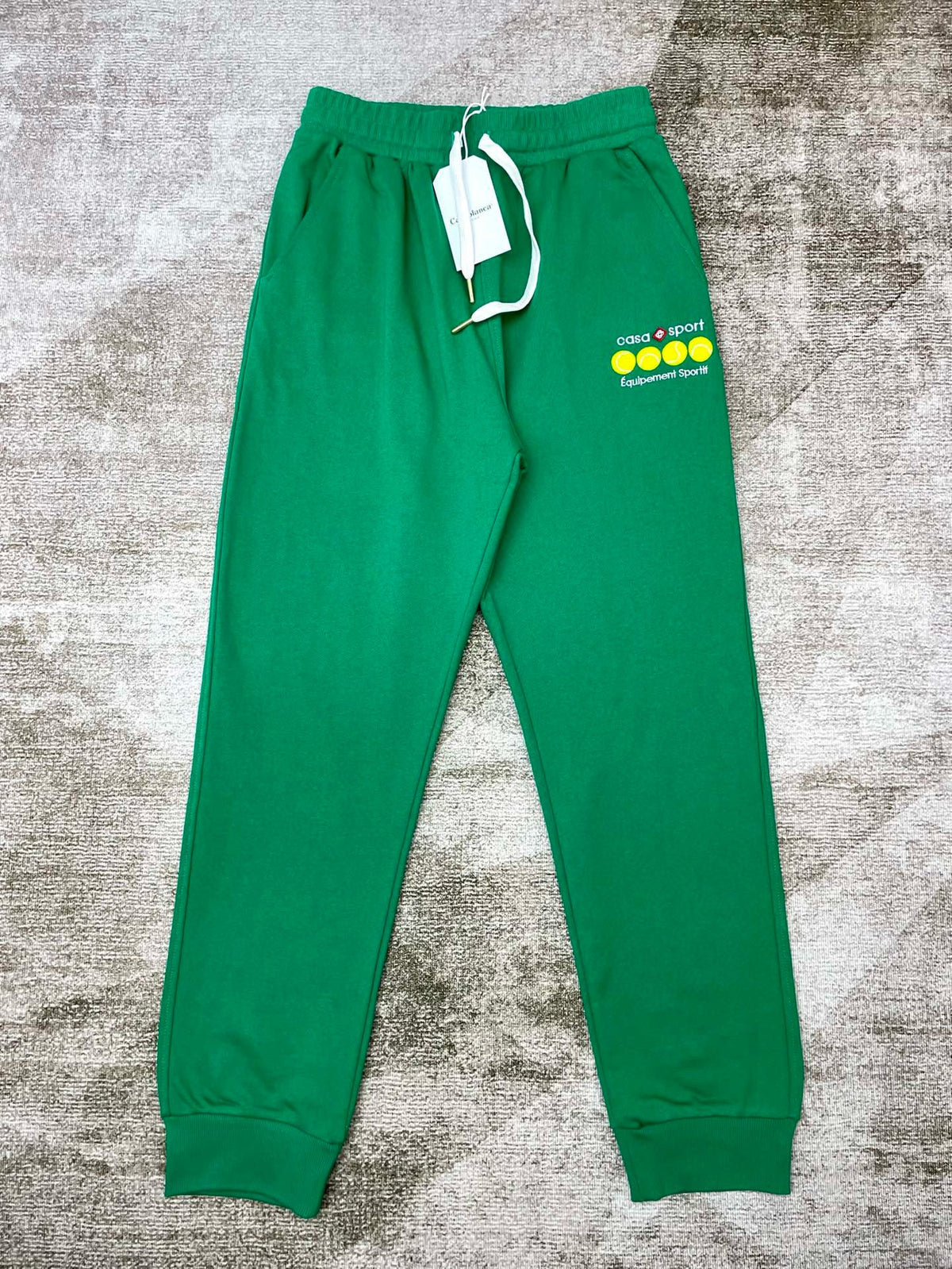 Jogginghose mit grünem Baumwolllogo – Herren