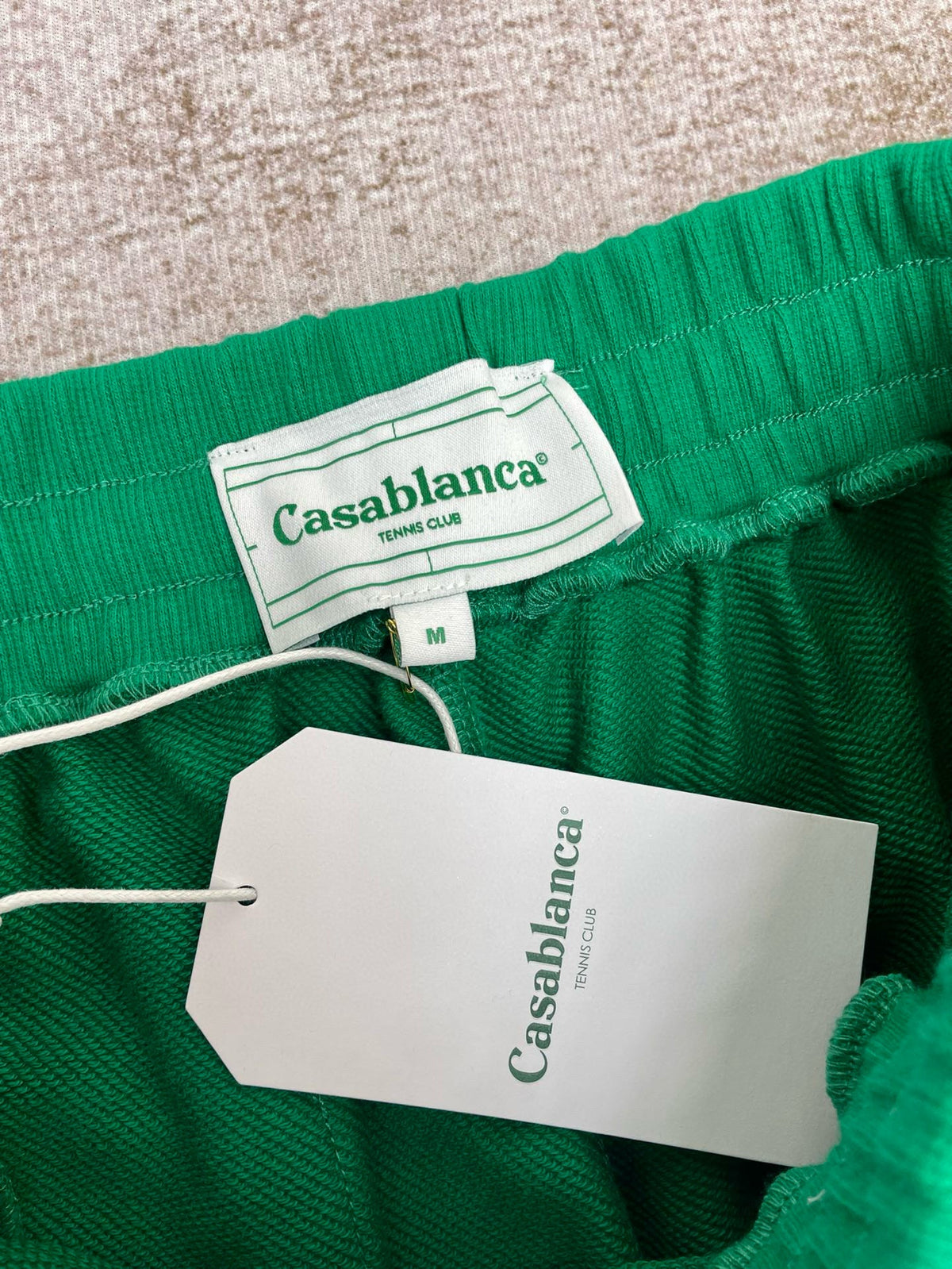 Jogginghose mit grünem Baumwolllogo – Herren