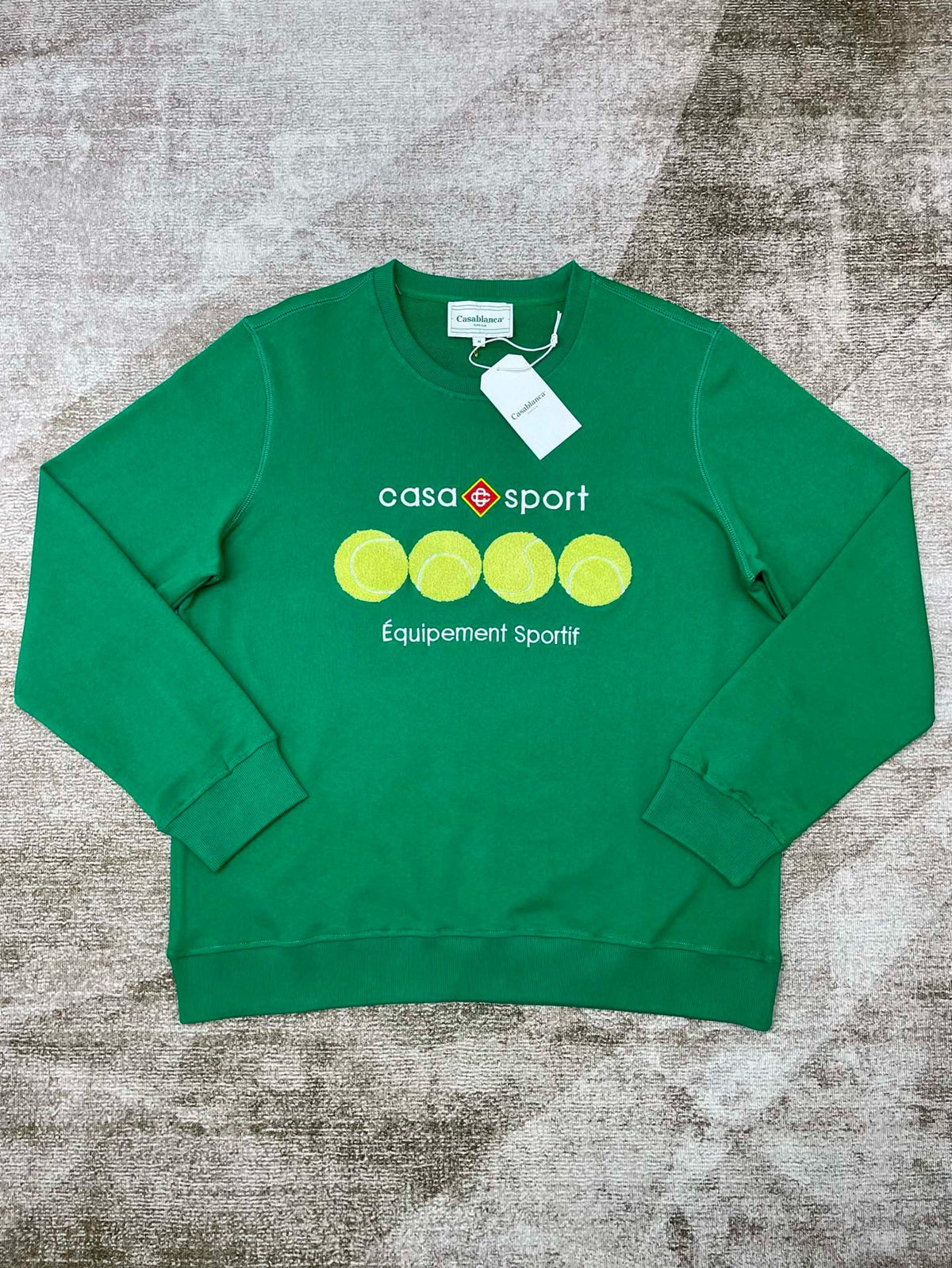 Green Cotton Graphic Crewneck - Men's