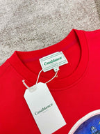 Rotes Baumwoll-Sweatshirt mit Arch-Grafik – Herren