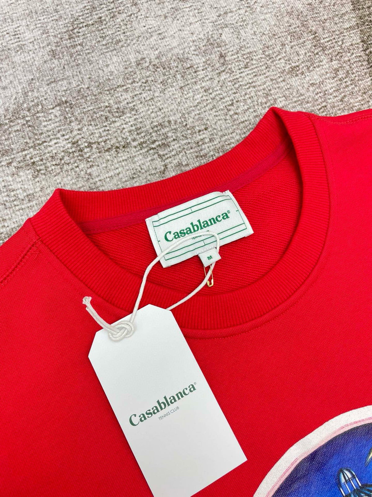 Rotes Baumwoll-Sweatshirt mit Arch-Grafik – Herren