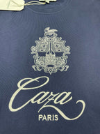 Navy Cotton Script Logo Crewneck – Herren
