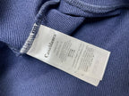 Navy Cotton Script Logo Crewneck – Herren