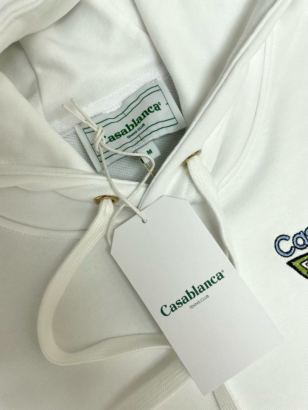 Grüner Baumwollpullover mit Stickerei – Herren