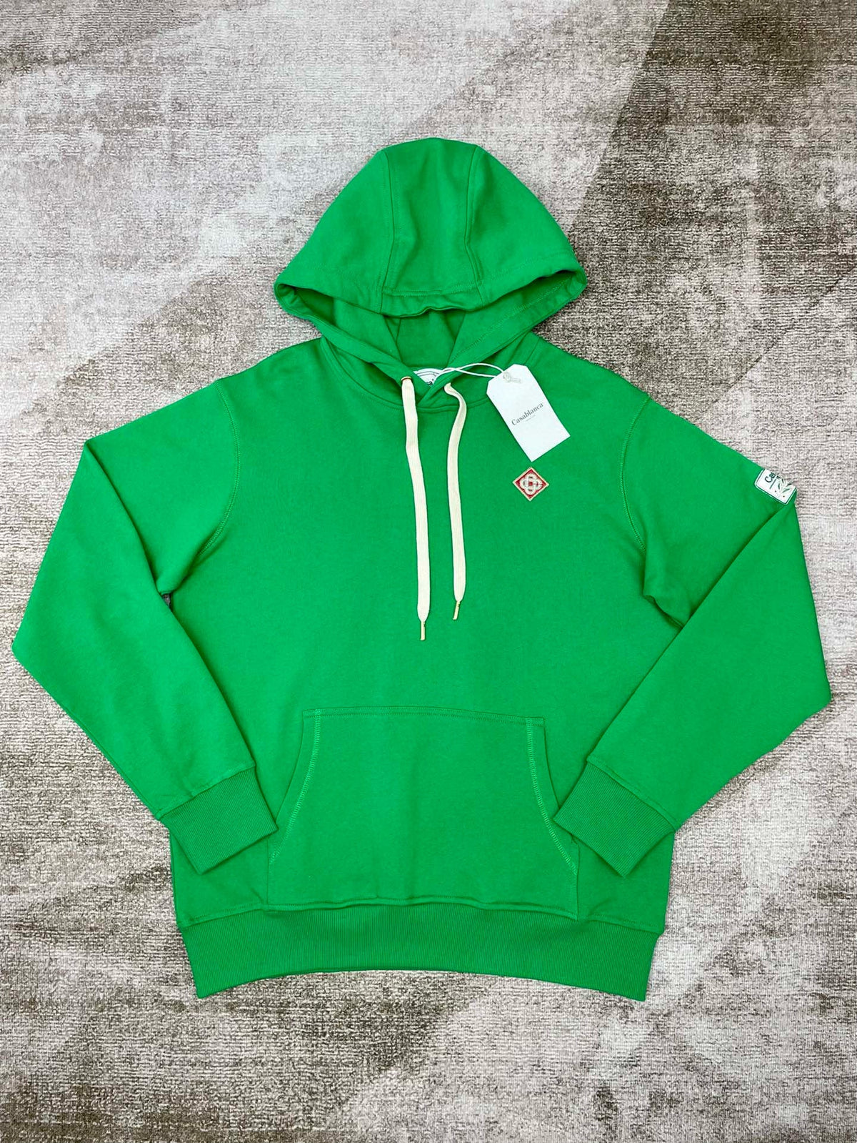 Grüner schlichter Pullover aus Baumwolle – Herren