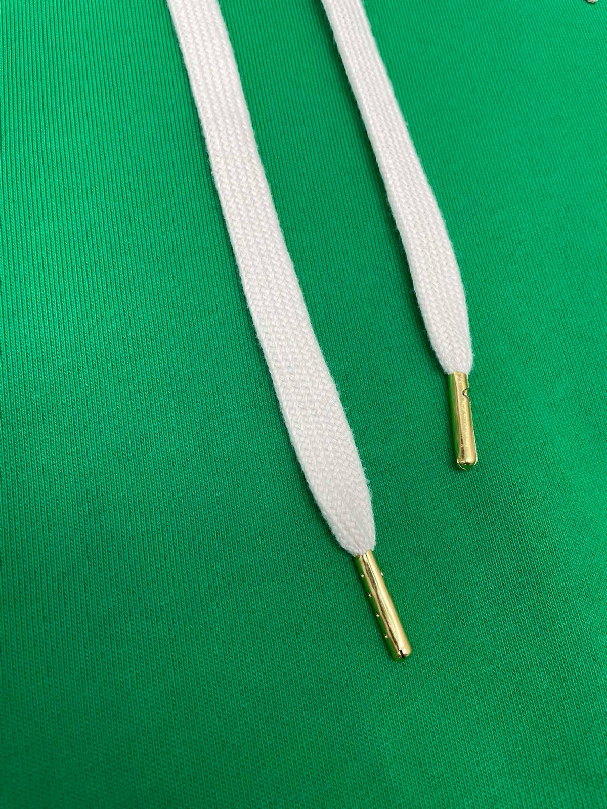 Grüner schlichter Pullover aus Baumwolle – Herren