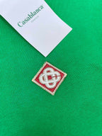 Grüner schlichter Pullover aus Baumwolle – Herren