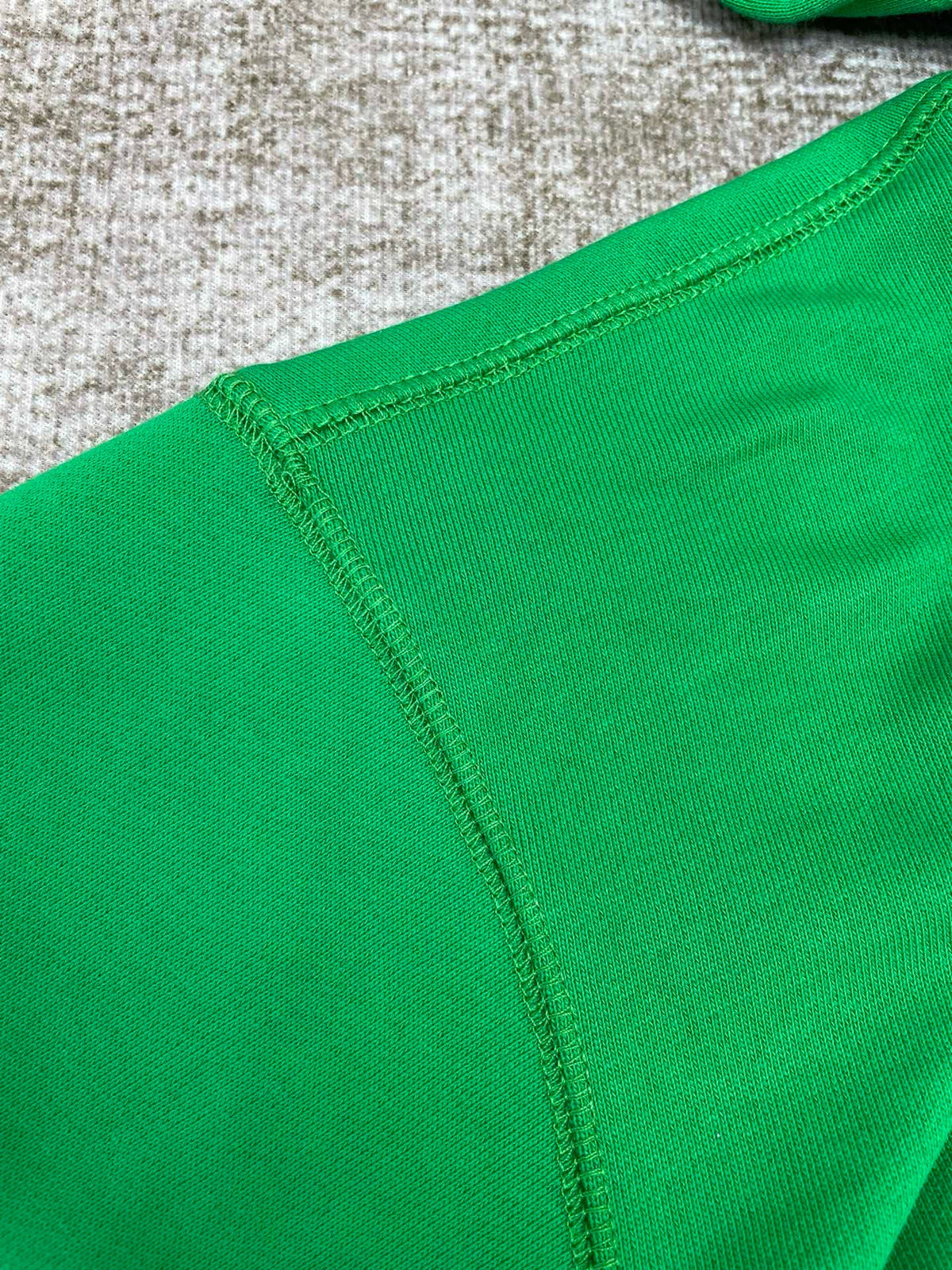Grüner schlichter Pullover aus Baumwolle – Herren