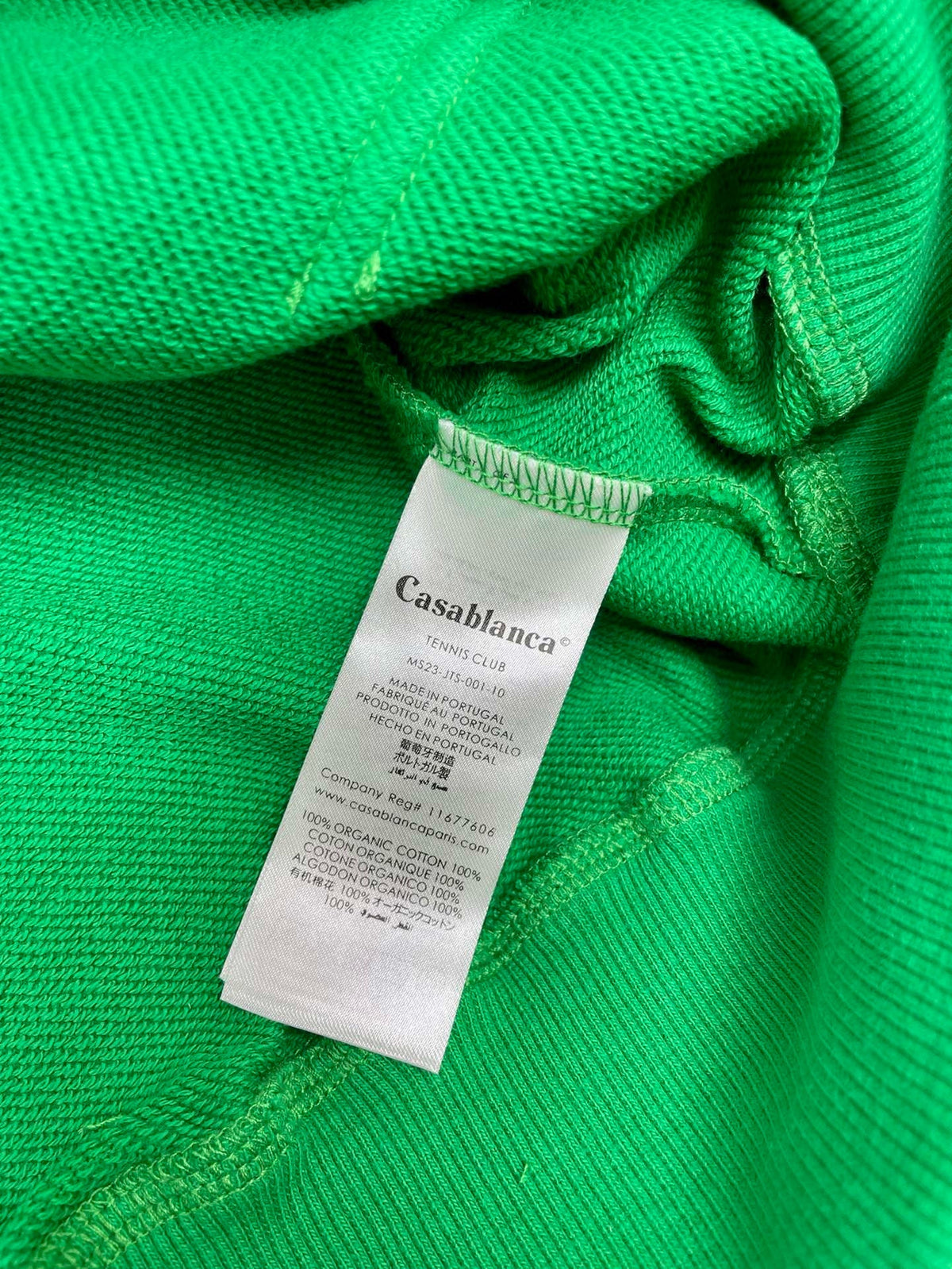 Grüner schlichter Pullover aus Baumwolle – Herren