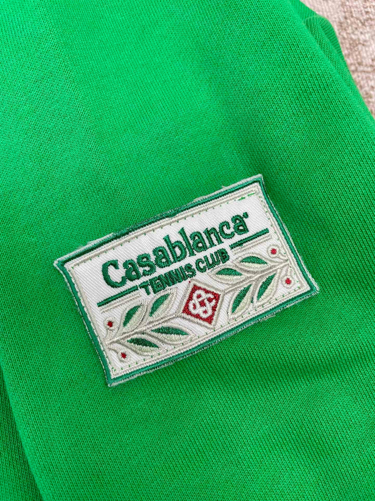 Grüner schlichter Pullover aus Baumwolle – Herren