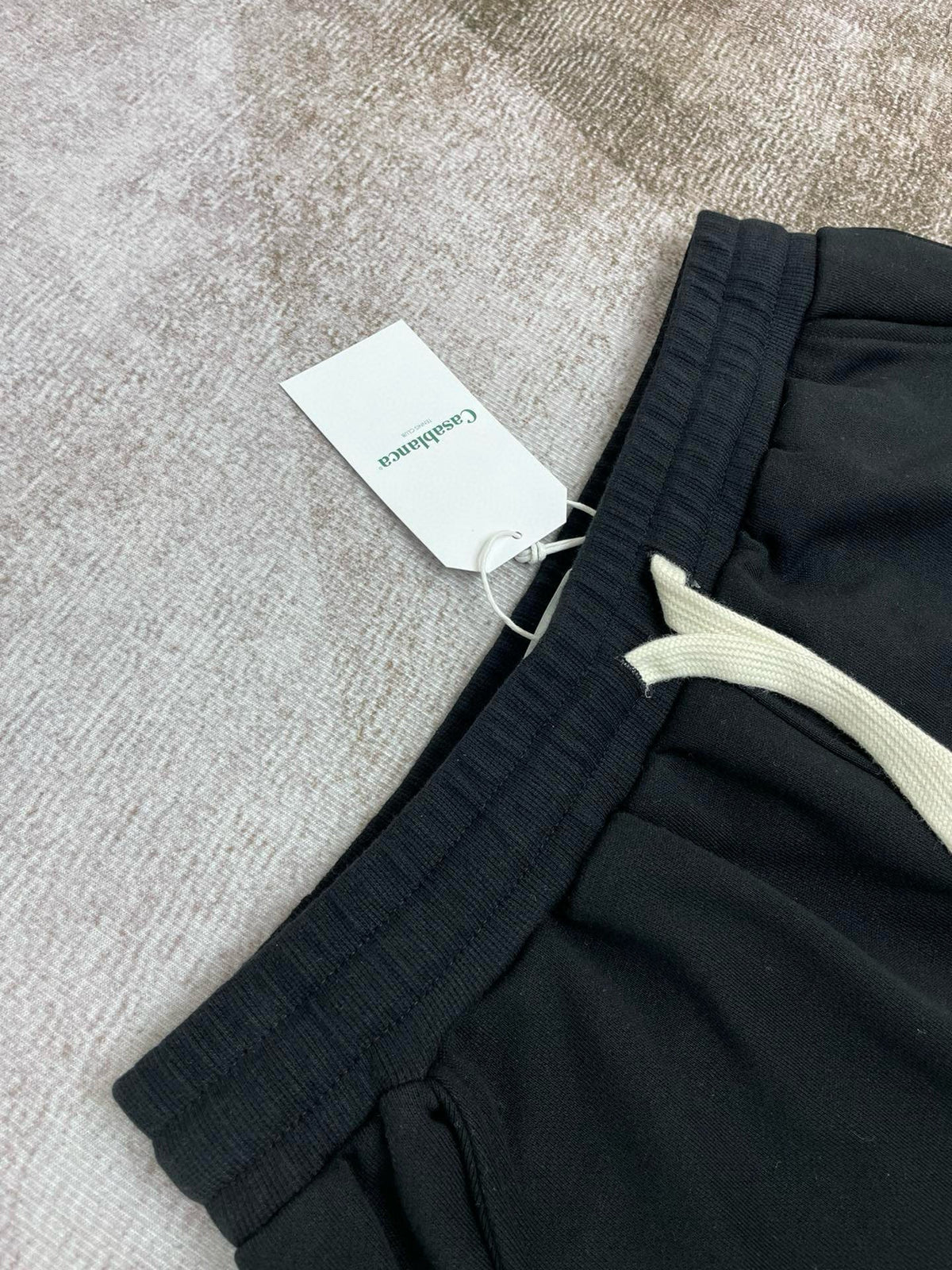 Green Cotton Embroidered Joggers - Men's