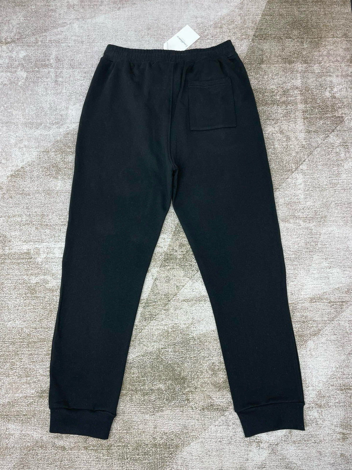 Green Cotton Embroidered Joggers - Men's