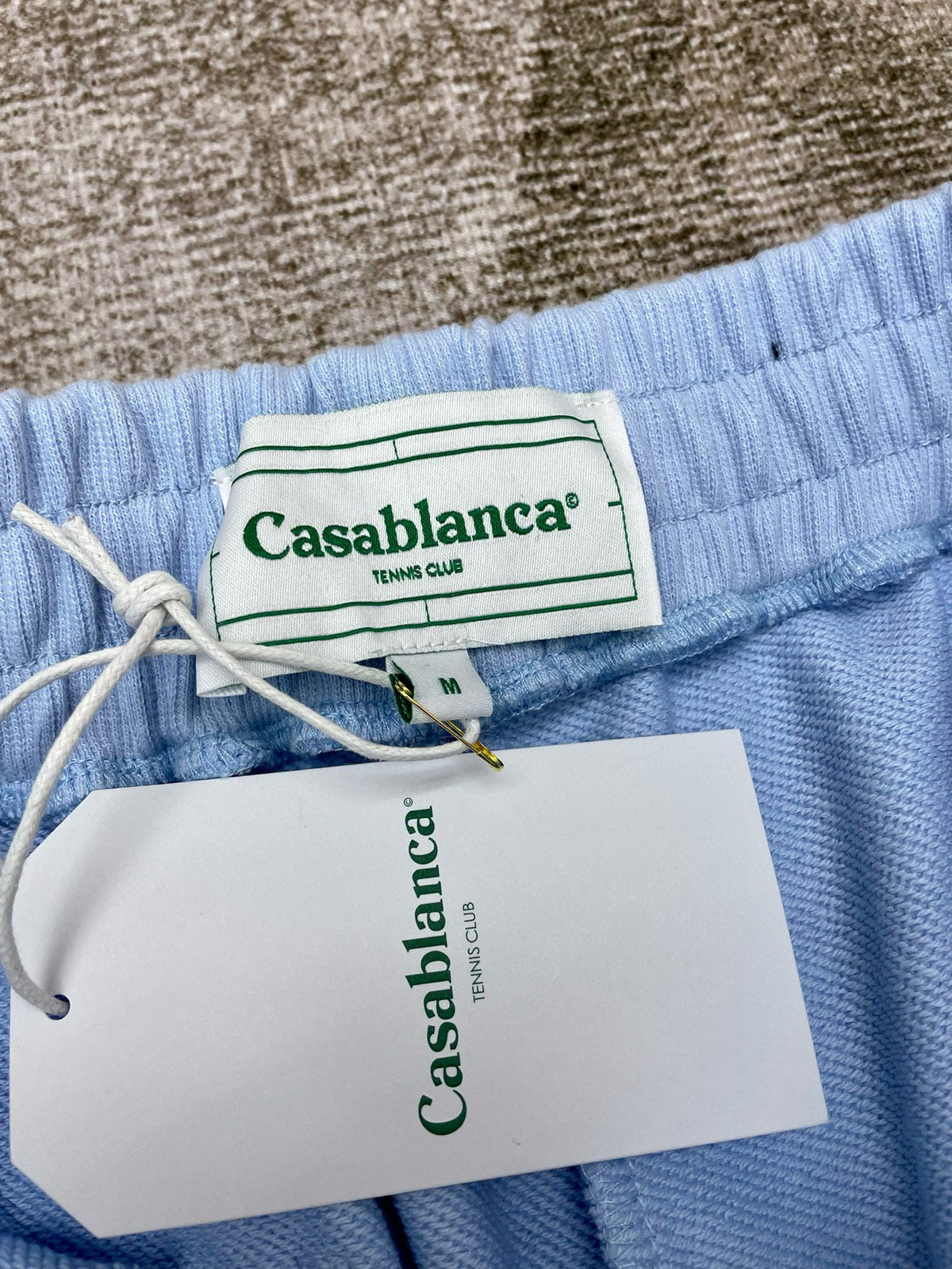 Blaues Baumwollpatch mit Kordelzug – Herren