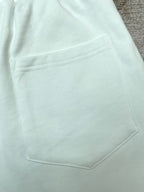 Weißes Baumwoll-Motiv mit Kordelzug – Herren