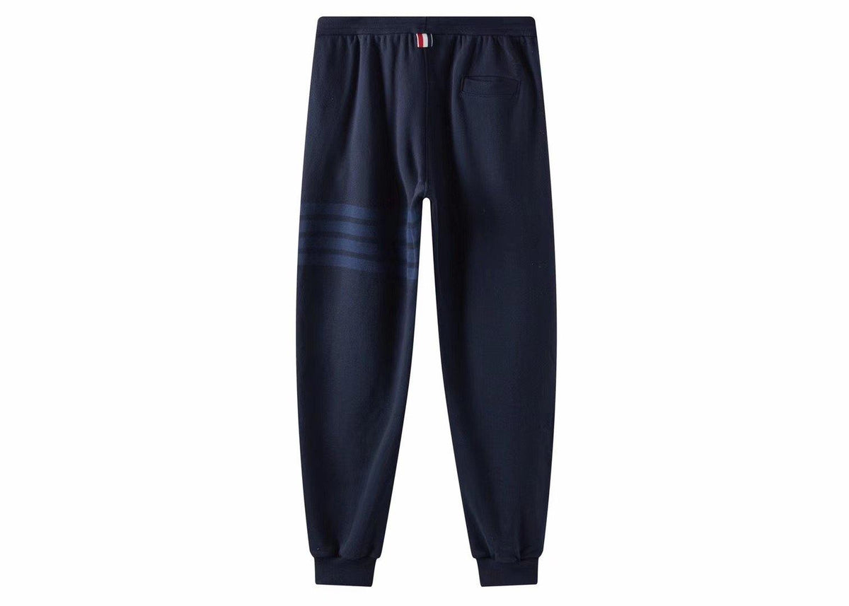 Graue Jogginghose mit Blockstreifen aus Baumwolle – Herren