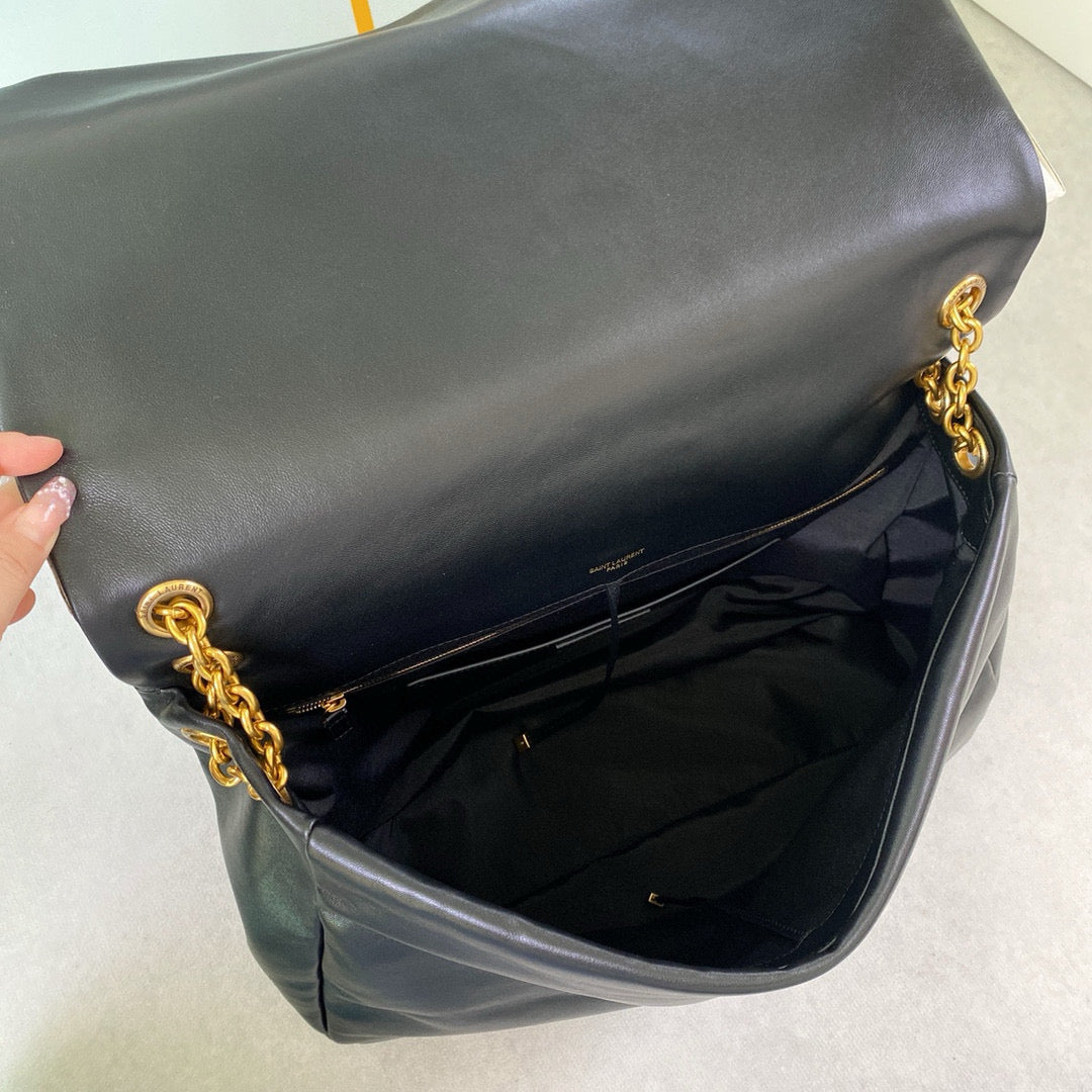 Puffer-Ketten-Schultertasche