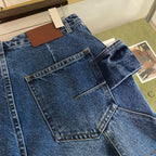 Blue Denim Patchwork Straight - Men's