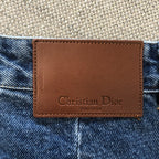 Blue Denim Patchwork Straight - Men's