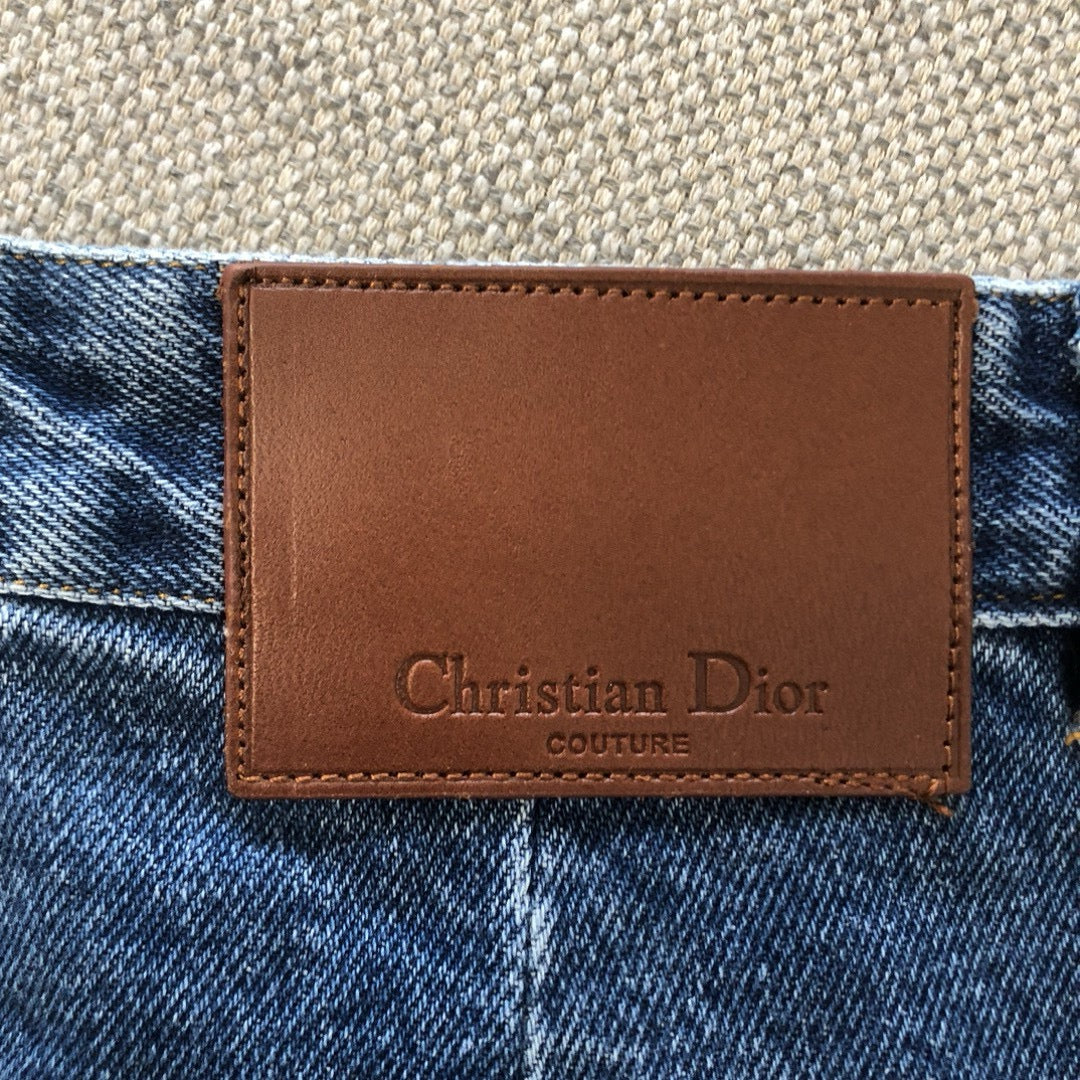 Blue Denim Patchwork Straight - Men's