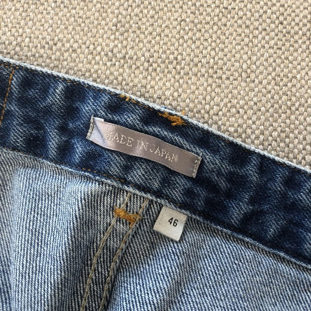 Blue Denim Patchwork Straight - Men's