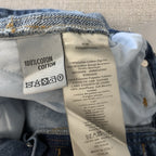 Blue Denim Patchwork Straight - Men's