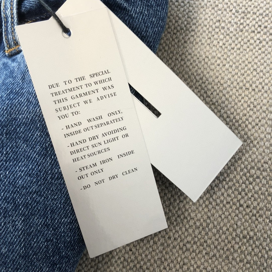Blue Denim Patchwork Straight - Men's