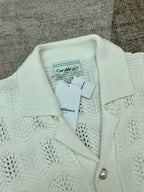 Cream Knit Textured Short-Sleeve - Men's