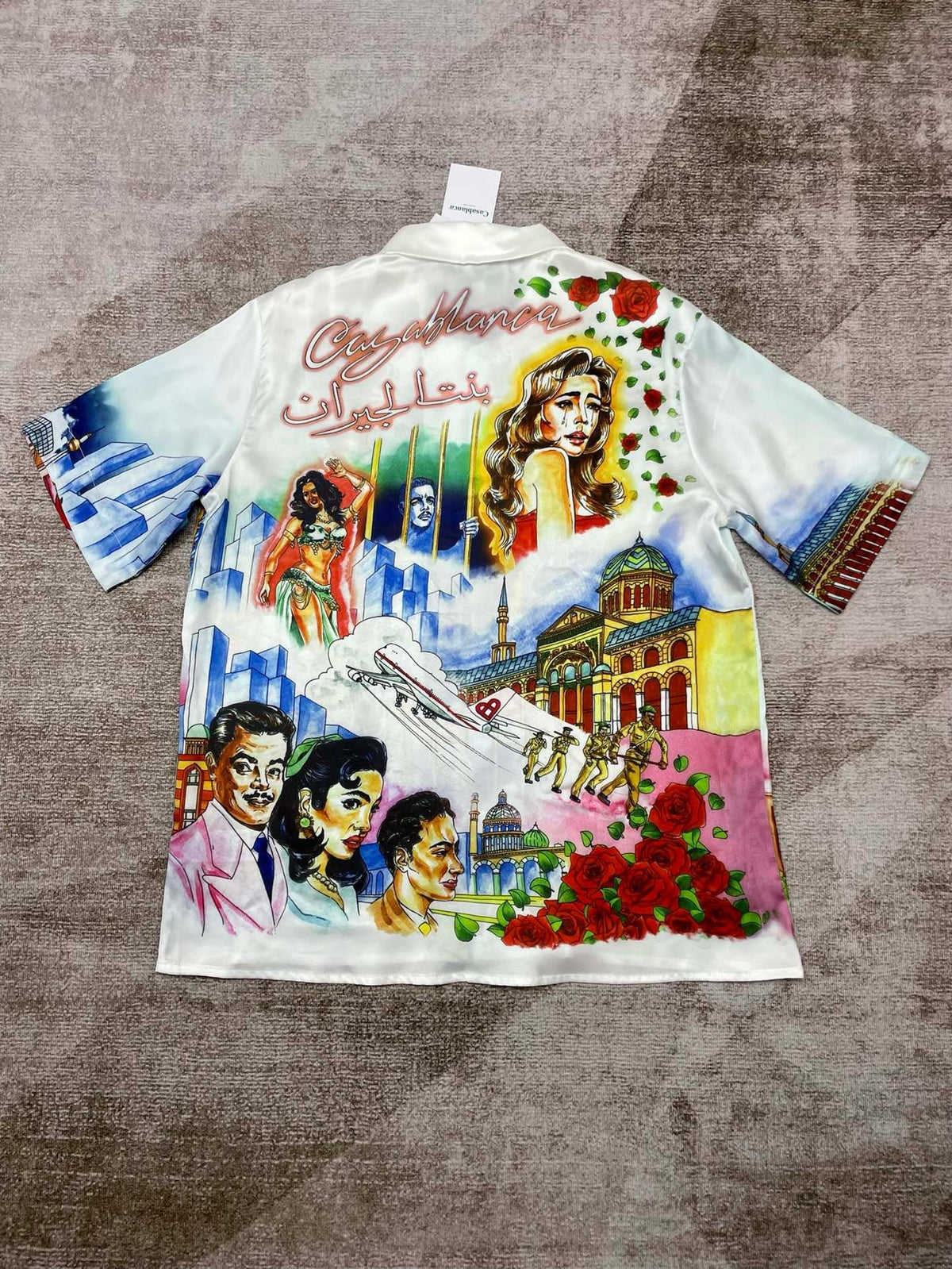 Riviera Scenic Print Seidenhemd – Herren
