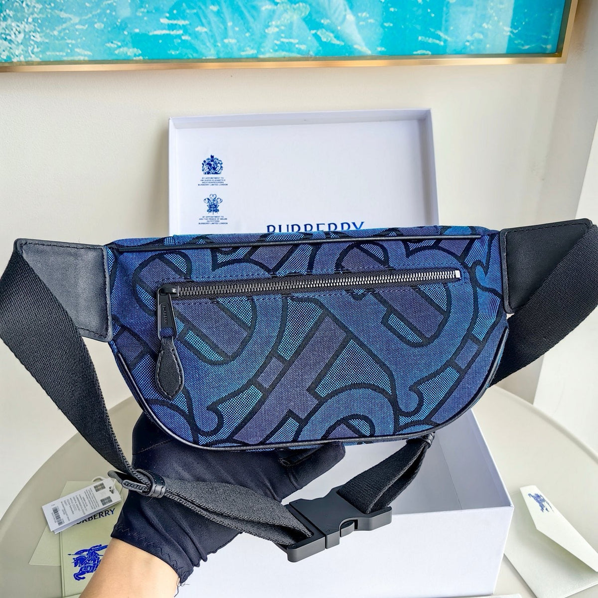 Black and Blue Belt Bag