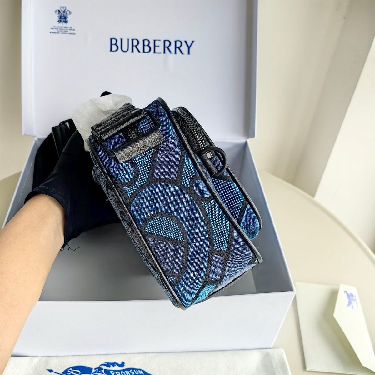 Black and Blue Crossbody Bag