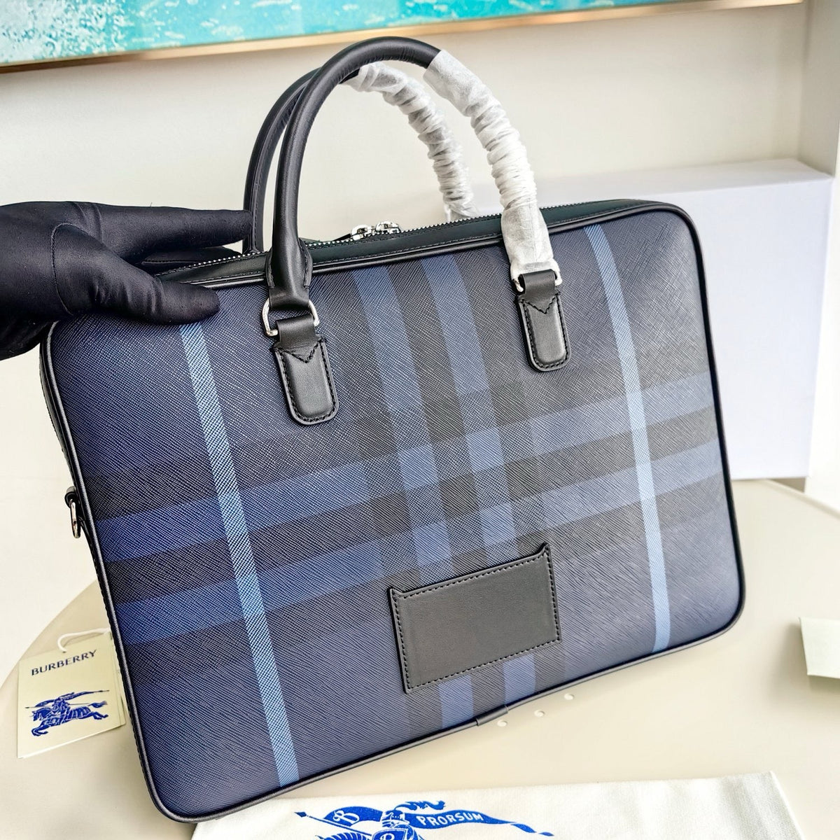 Black and Blue Briefcase