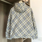 White Check Overshirt Jacket - Men's