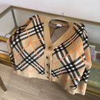 Karierter Strickcardigan – Herren