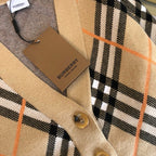Karierter Strickcardigan – Herren