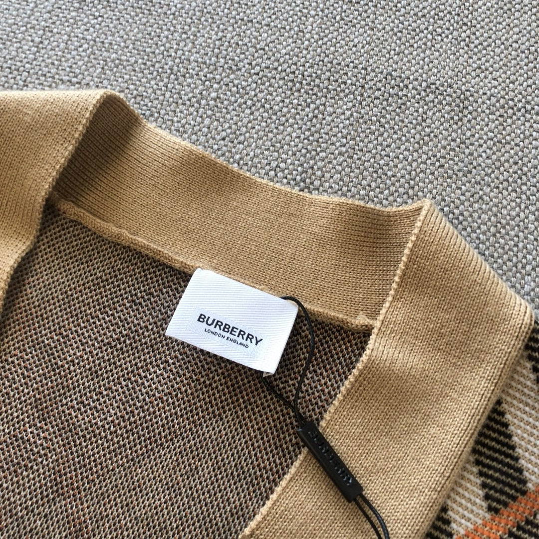 Karierter Strickcardigan – Herren