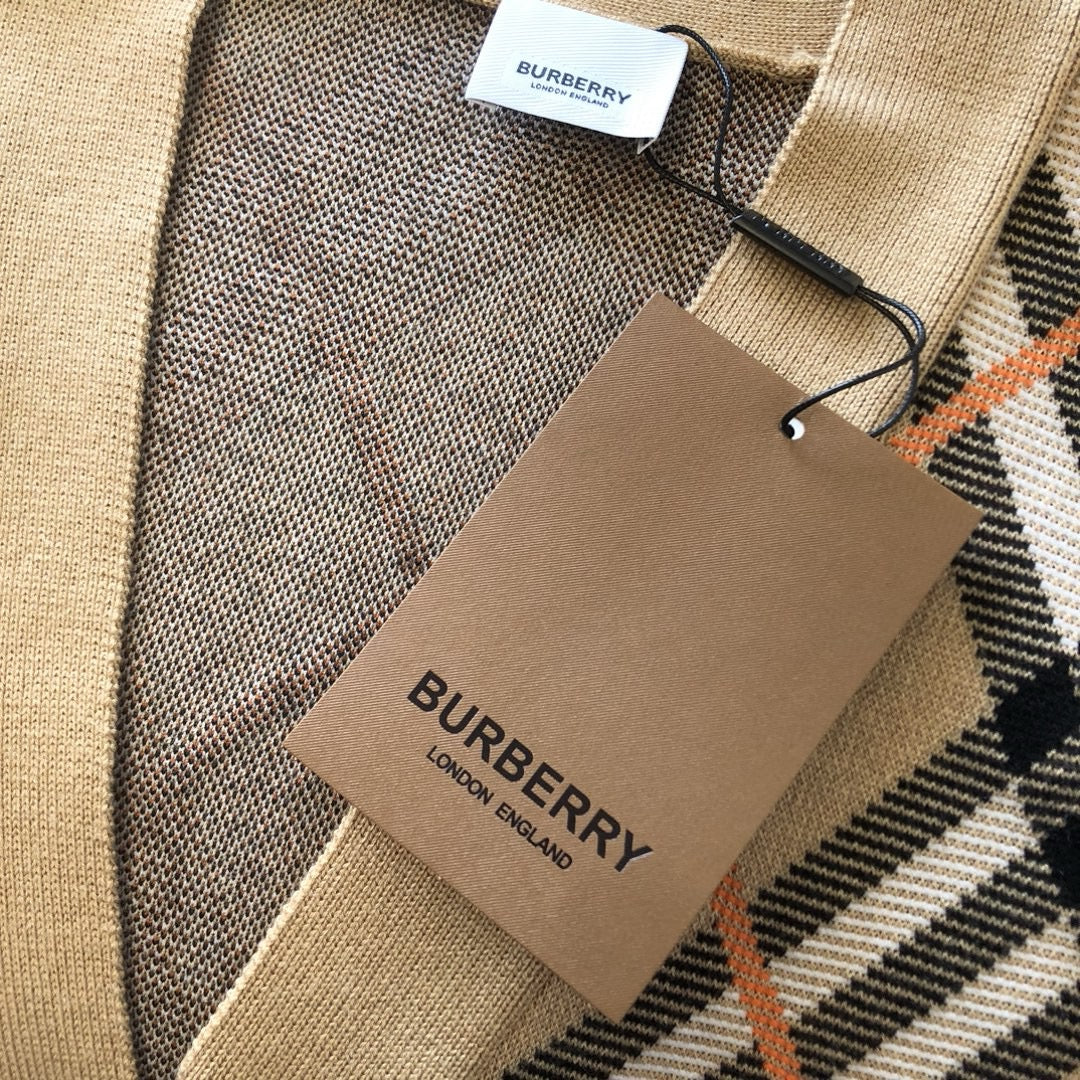 Karierter Strickcardigan – Herren