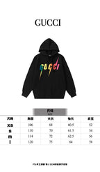 Schwarzer Baumwollpullover mit Regenbogen-Logo – Herren