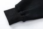 Schwarzer Baumwoll-Pullover mit Motiv – Herren